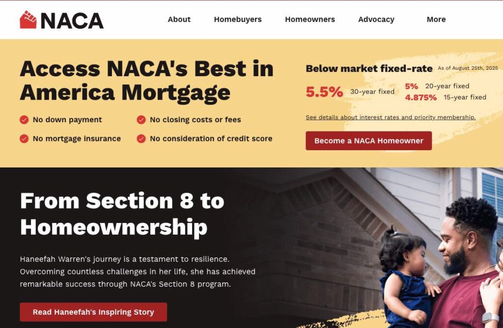 노스캐롤라이나 NACA 주택구매 프로그램 