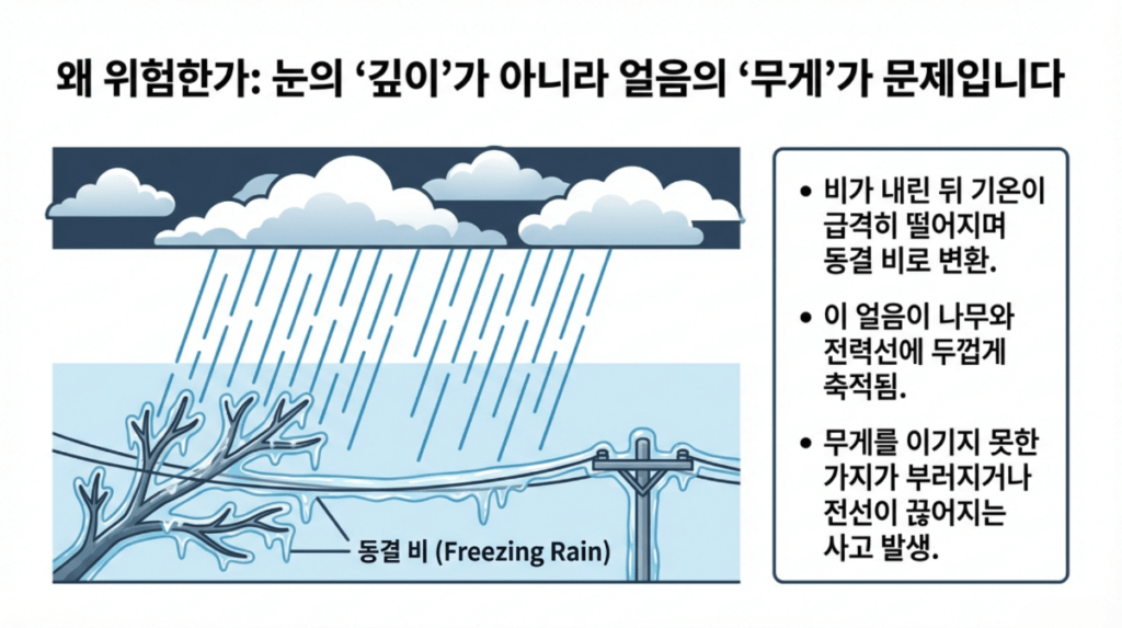 노스캐롤라이나 강력한 얼음폭풍 예보 1