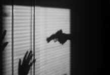 노스캐롤라이나 총격 사건, 캐스웰카운티 일가족 참변 silhouette of person on window